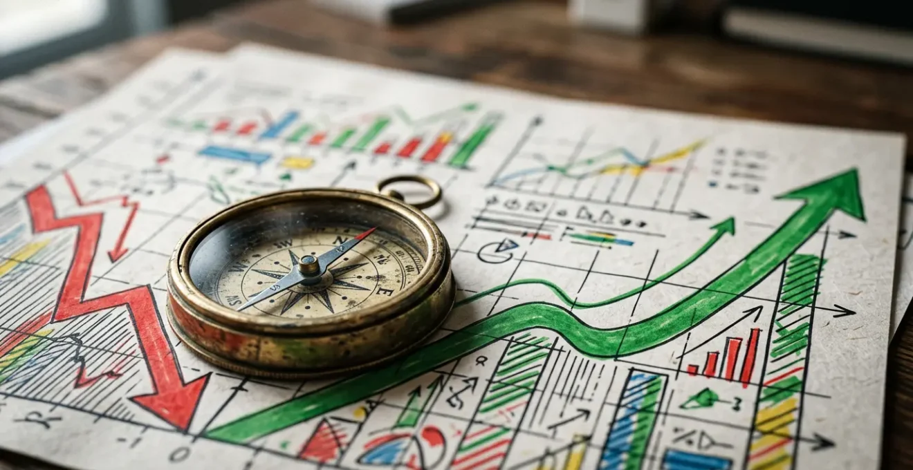 Strategic business recovery concept showing transformation from decline to growth