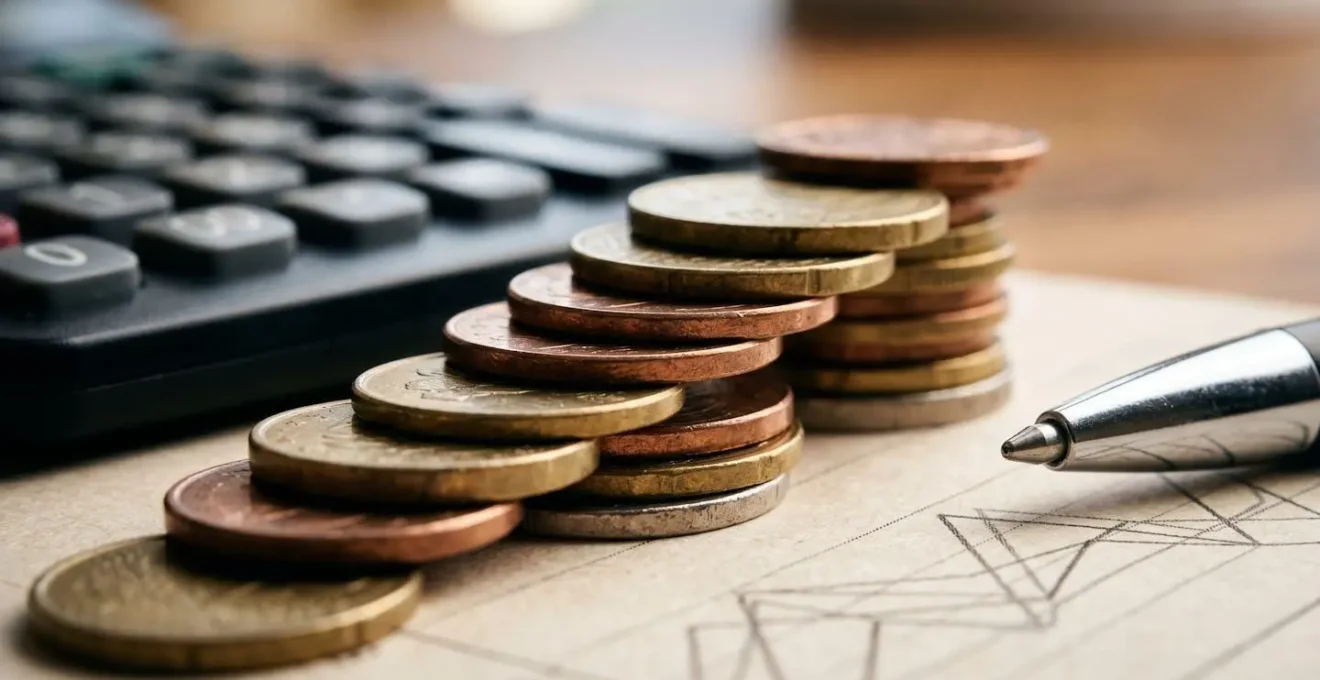 Macro detail of financial planning tools representing cash flow management precision