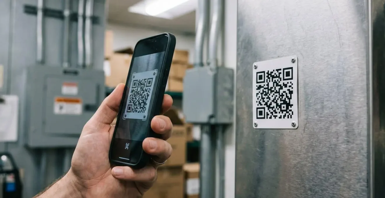 Digital closing verification system with QR code scanning at retail checkpoint