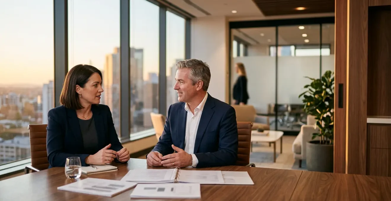 Professional business meeting environment symbolizing transparent franchise partnership discussions