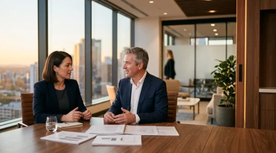 Professional business meeting environment symbolizing transparent franchise partnership discussions