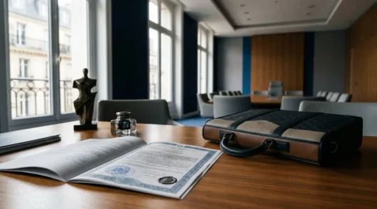 Professional business consultation setting illustrating franchise legal compliance in France