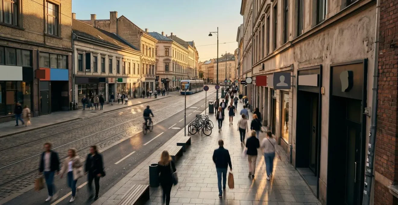 Urban pedestrian movement patterns and directional flow visualization for retail location assessment