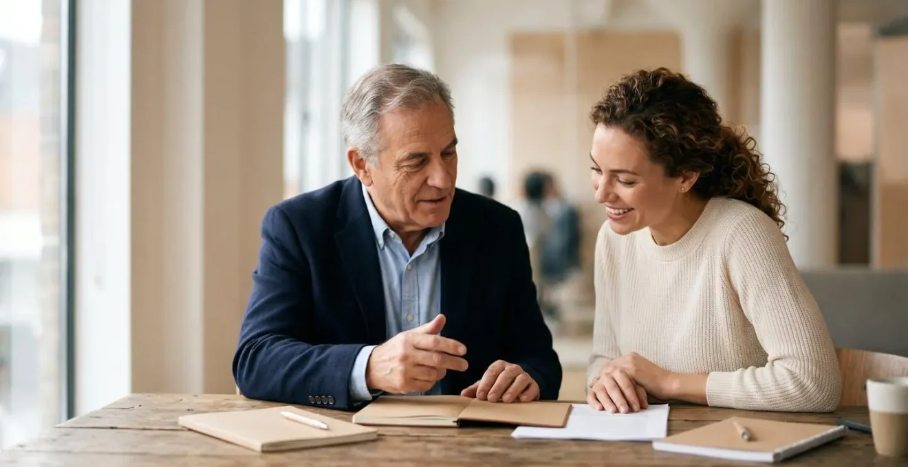 Regional franchise director conducting field consultation with franchisee partner