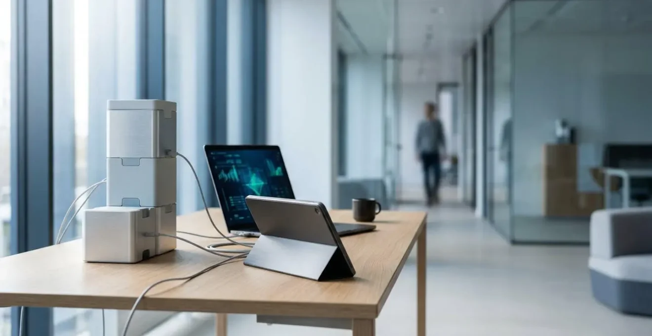 Modern franchise network visualization showing interconnected digital systems and scalable technology infrastructure