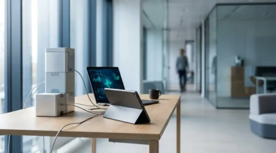 Modern franchise network visualization showing interconnected digital systems and scalable technology infrastructure