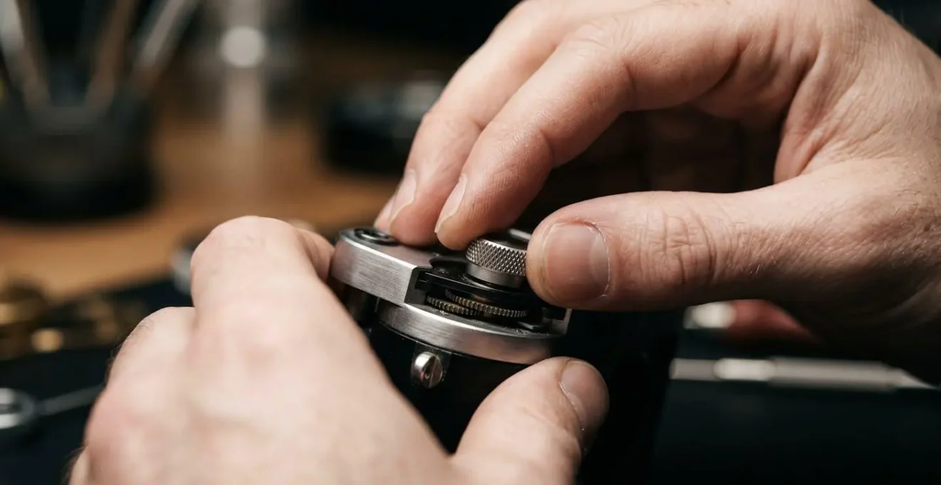 Close-up demonstration of hands performing technical procedure with shallow depth of field
